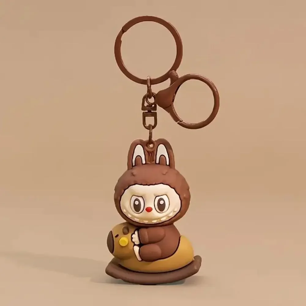Labubu 3D Popmart Keychain - Brown